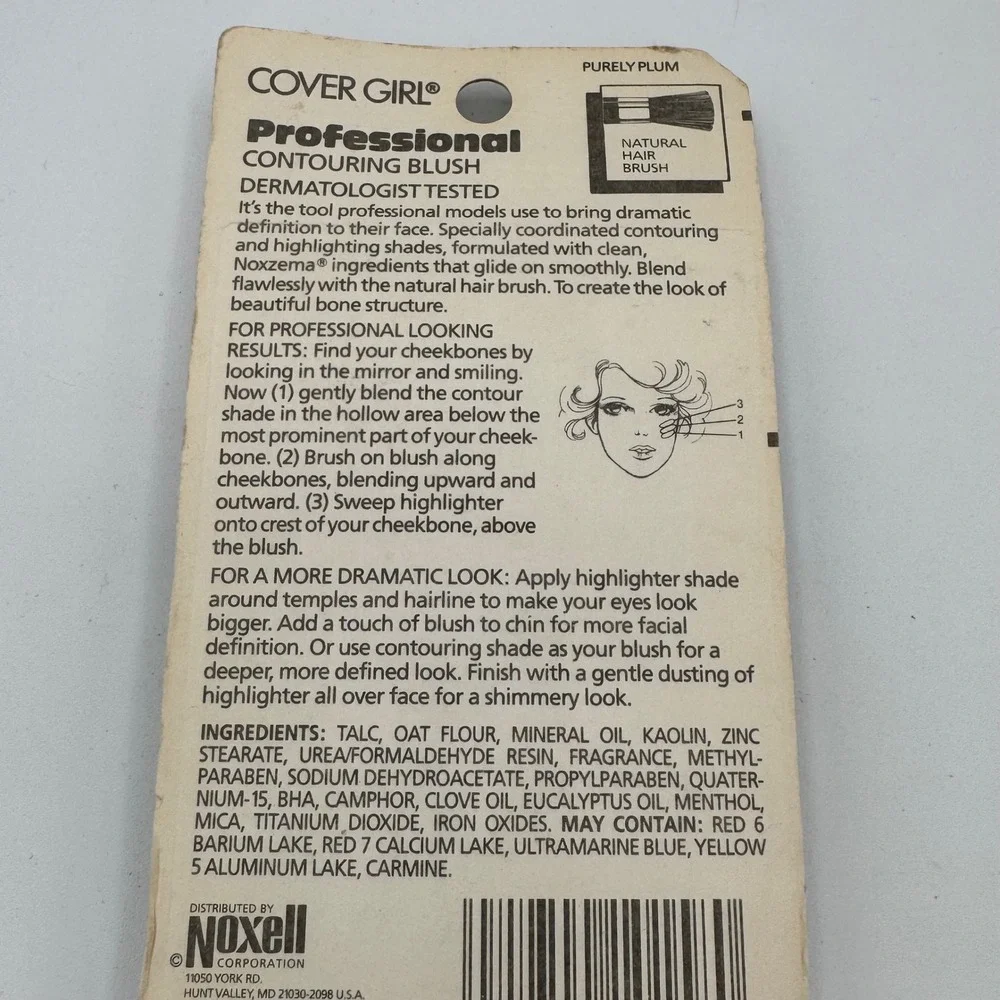 Vintage 1991 Cover Girl Professional Contouring Blush Purely Plum 10158 Noxell